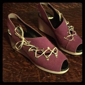 Vintage purple wedges